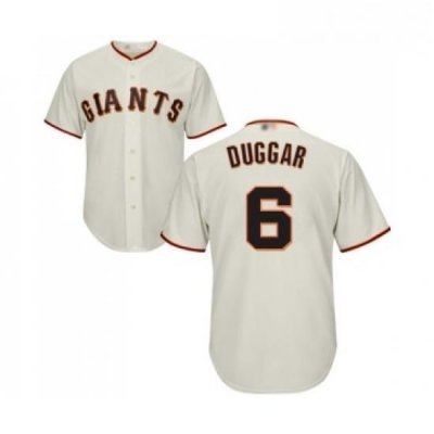 Youth San Francisco Giants 6 Steven Duggar Replica Cream Home Cool Base Baseball Jersey