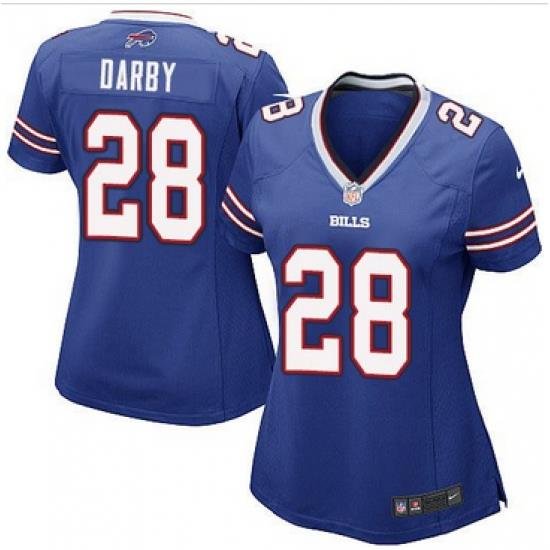 Women Nike Bills #28 Ronald Darby Royal Blue Team Color Stitched NFL Elite Jersey