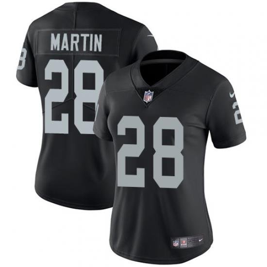 Nike Raiders #28 Doug Martin Black Team Color Womens Stitched NFL Vapor Untouchable Limited Jersey