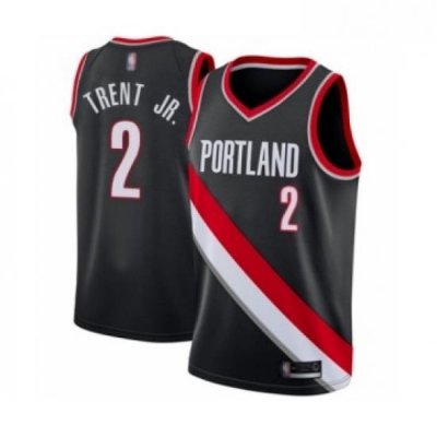 Youth Portland Trail Blazers 2 Gary Trent Jr Swingman Black Basketball Jersey Icon Edition