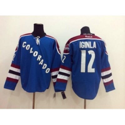 NHL Colorado Avalanche #12 Jarome Iginla Blue jerseys