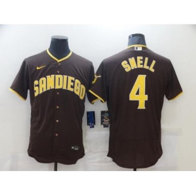 Men Nike San Diego Padres 4 SNELL BroWn stitched MLB Jersey