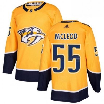 Mens Adidas Nashville Predators 55 Cody McLeod Premier Gold Home NHL Jersey