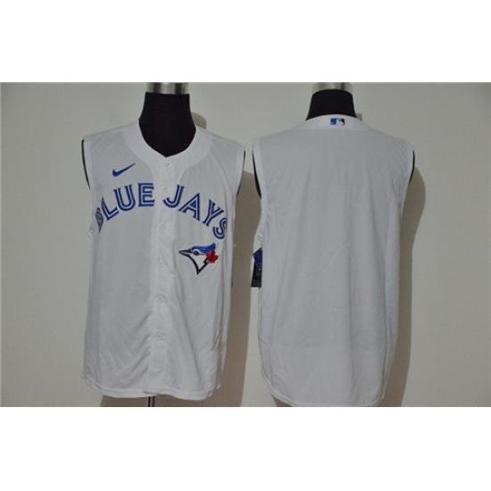 Blue Jays Blank White Nike Cool Base Sleeveless Jersey