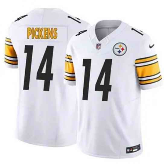 Youth Pittsburgh Steelers 14 George Pickens White Vapor Untouchable Limited Stitched Jersey