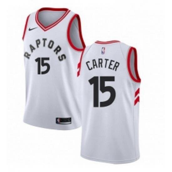 Womens Nike Toronto Raptors 15 Vince Carter Swingman White NBA Jersey Association Edition