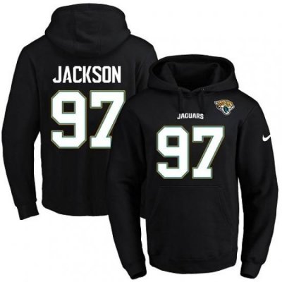 NFL Mens Nike Jacksonville Jaguars 97 Malik Jackson Black Name Number Pullover Hoodie