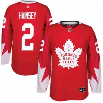 Mens Adidas Toronto Maple Leafs 2 Ron Hainsey Premier Red Alternate NHL Jersey