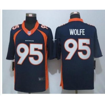 Nike Broncos #95 Derek Wolfe Navy Blue Alternate Mens Stitched NFL New Limited Jersey