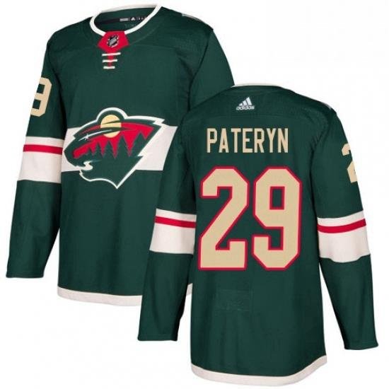 Mens Adidas Minnesota Wild 29 Greg Pateryn Premier Green Home NHL Jersey