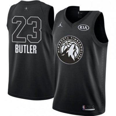 Youth Nike Jordan Minnesota Timberwolves 23 Jimmy Butler Swingman Black 2018 All Star Game NBA Jersey