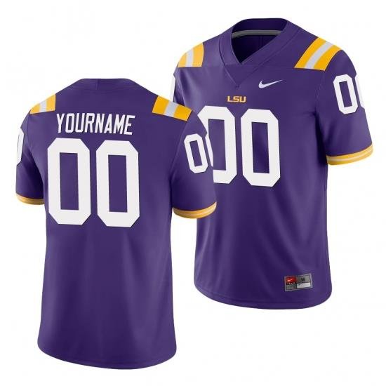 LSU Tiger Custom Purple Game Men'S Jersey