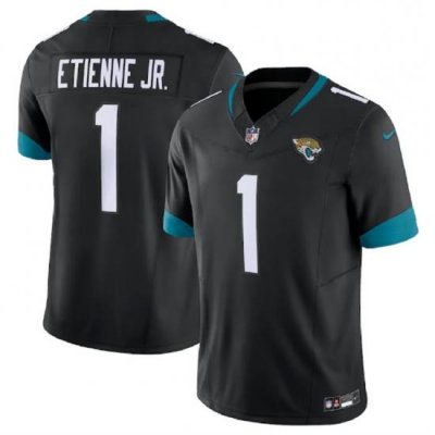 Men Jacksonville Jaguars 1 Travis Etienne Jr  Black 2023 F U S E Vapor Untouchable Limited Stitched Jersey