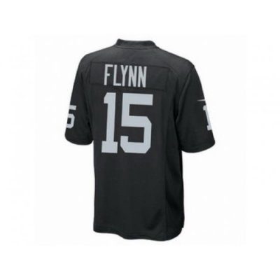 Nike Oakland Raiders 15 Matt Flynn BLACK GAME NFL Jersey