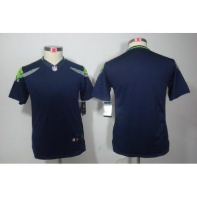 Youth Nike Seattle Seahawks Blank Blue Color[Youth Limited Jerseys]