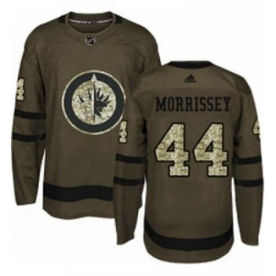 Youth Adidas Winnipeg Jets 44 Josh Morrissey Premier Green Salute to Service NHL Jersey