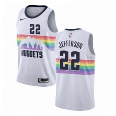 Womens Nike Denver Nuggets 22 Richard Jefferson Swingman White NBA Jersey City Edition