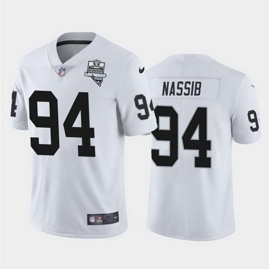 Nike Raiders 94 Carl Nassib White 2020 Inaugural Season Vapor Untouchable Limited Jersey