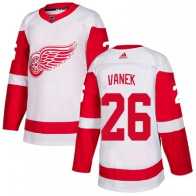 Youth Adidas Detroit Red Wings 26 Thomas Vanek Authentic White Away NHL Jersey