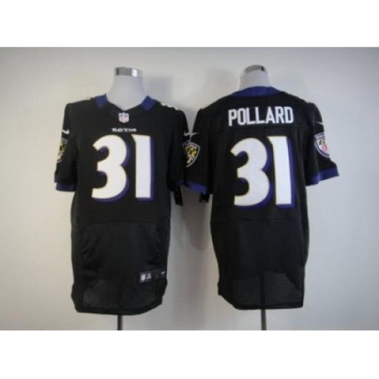 Nike Baltimore Ravens 31 Bernard Pollard Black Elite NFL Jersey