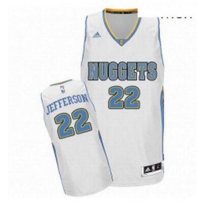 Mens Adidas Denver Nuggets 22 Richard Jefferson Swingman White Home NBA Jersey