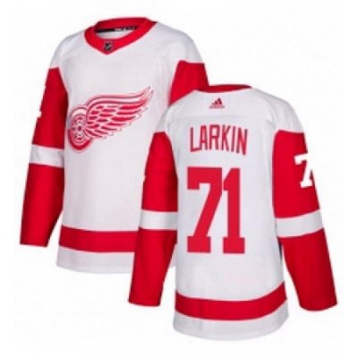 Youth Adidas Detroit Red Wings 71 Dylan Larkin Authentic White Away NHL Jersey