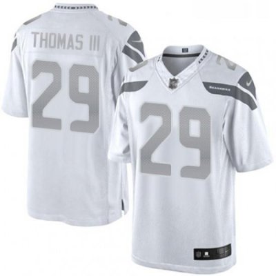 Mens Nike Seattle Seahawks 29 Earl Thomas III Limited White Platinum NFL Jersey