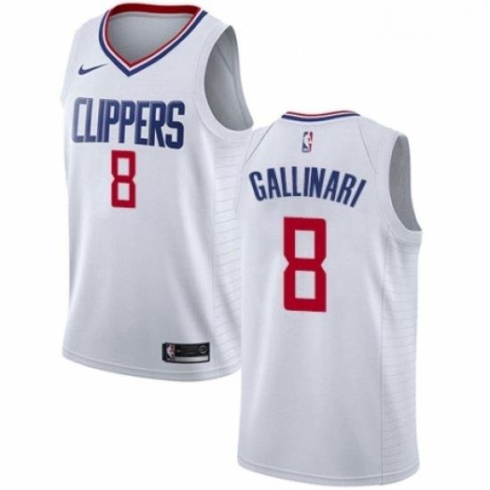 Youth Nike Los Angeles Clippers 8 Danilo Gallinari Swingman White NBA Jersey Association Edition