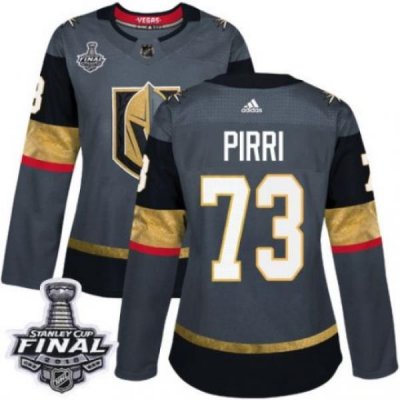 womens brandon pirri vegas golden knights jersey gray adidas 73 nhl home 2018 stanley cup final authentic