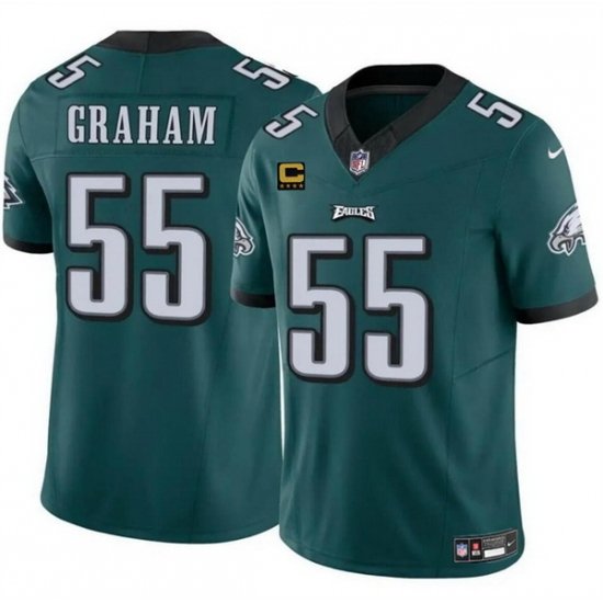 Men Philadelphia Eagles 55 Brandon Graham Green F U S E With 4 Star C Patch Vapor Untouchable Limited Stitched Football Jersey