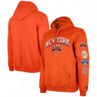 Men New York Knicks Orange 2023 24 City Edition Pullover Hoodie