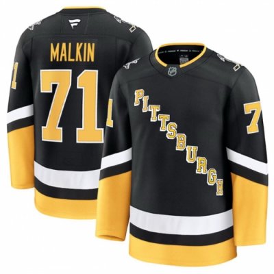 Men Pittsburgh Penguins Active Player Custom Black 2024 25 Alternate Stitched Hockey Jersey