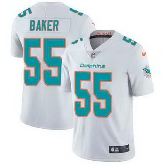 Nike Dolphins 55 Jerome Baker White Vapor Untouchable Limited Jersey