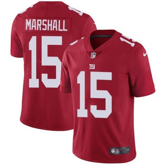 Nike Giants #15 Brandon Marshall Red Alternate Mens Stitched NFL Vapor Untouchable Limited Jersey