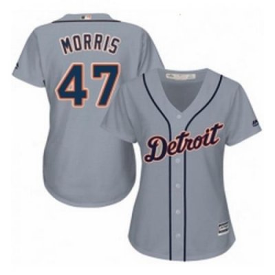 Womens Majestic Detroit Tigers 47 Jack Morris Authentic Grey Road Cool Base MLB Jersey