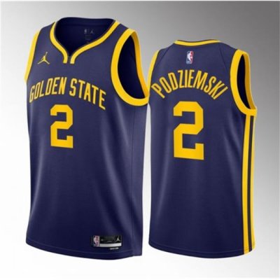 Men Golden State Warriors 2 Brandin Podziemski Black 2023 Draft City Edition Swingman Stitched Basketball JerseyS