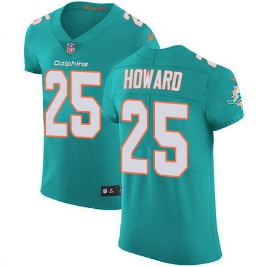 Nike Dolphins #25 Xavien Howard Aqua Green Team Color Mens Stitched NFL Vapor Untouchable Elite Jersey