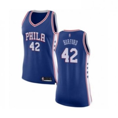 Womens Philadelphia 76ers 42 Al Horford Swingman Blue Basketball Jersey Icon Edition