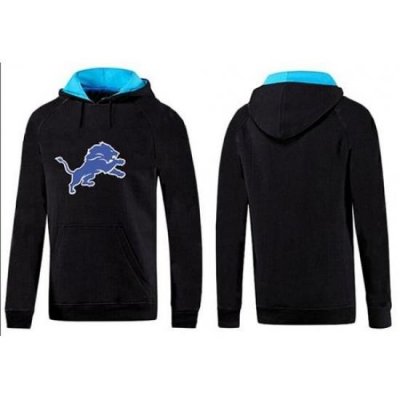 NFL Mens Nike Detroit Lions Logo Pullover Hoodie BlackBlue