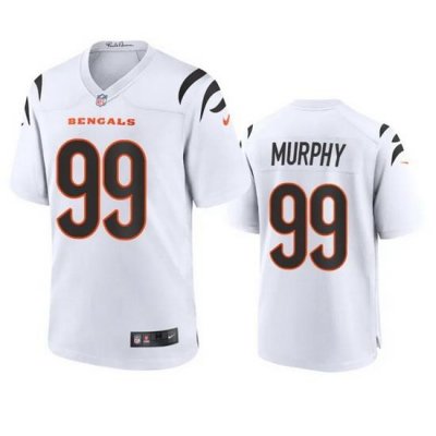 Youth Cincinnati Bengals 99 Myles Murphy White Stitched Game Jersey