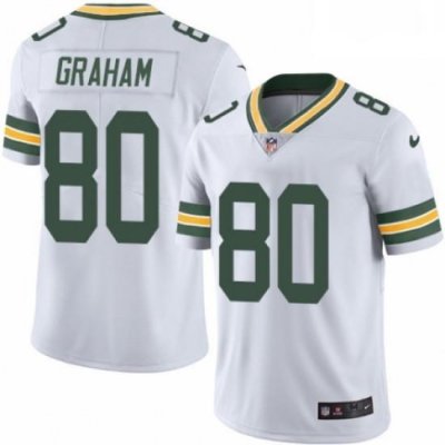 Men Nike Green Bay Packers 80 Jimmy Graham White Vapor Untouchable Limited Player NFL Jersey