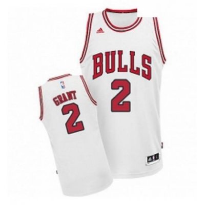 Youth Adidas Chicago Bulls 2 Jerian Grant Swingman White Home NBA Jersey