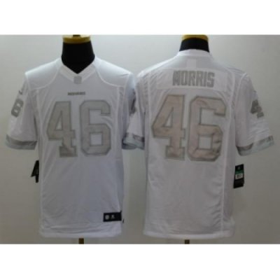 Nike Washington Redskins 46 Alfred Morris White Game Platinum NFL Jersey