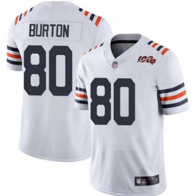 Bears 80 Trey Burton White Alternate Men Stitched Football Vapor Untouchable Limited 100th Season Jersey