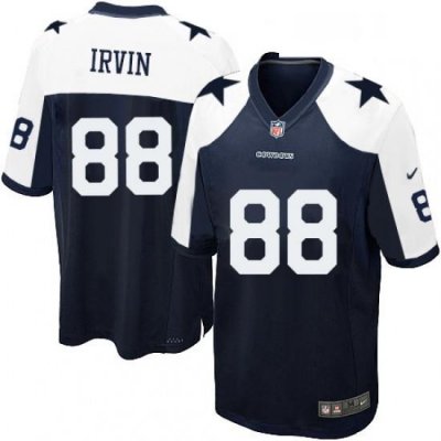 Mens Nike Dallas Cowboys 88 Michael Irvin Game Navy Blue Throwback Alternate NFL Jersey