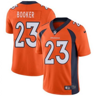 Nike Broncos #23 Devontae Booker Orange Team Color Mens Stitched NFL Vapor Untouchable Limited Jersey