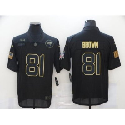 Nike Tampa Bay Buccaneers 81 Antonio Brown Black 2020 Salute To Service Limited Jersey