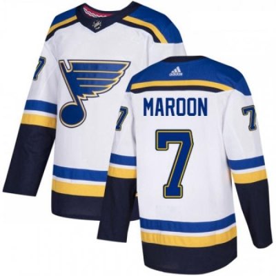 Youth Adidas St Louis Blues 7 Patrick Maroon Authentic White Away NHL Jersey