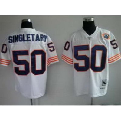 Jerseys Chicago Bears 50 Singletary white throwback Jerseys