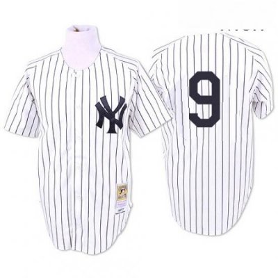 Mens Mitchell and Ness 1961 New York Yankees 9 Roger Maris Authentic White Throwback MLB Jersey